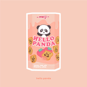 Strawberry Hello Panda Sticker