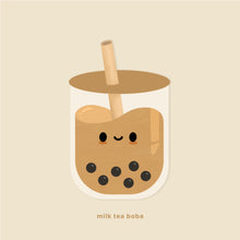 Load image into Gallery viewer, Milk Tea Bubble Tea Sticker / Magnet
