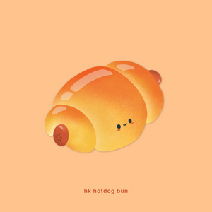 Hk Hotdog Bun Sticker / Magnet