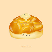 Load image into Gallery viewer, Pineapple Bun Sticker / Magnet
